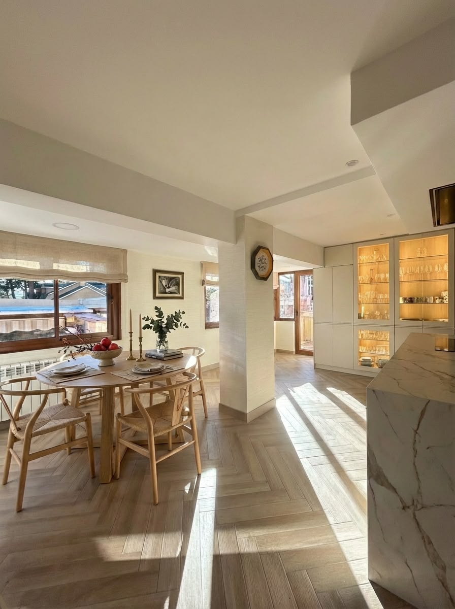 Dos chalets, una cocina compartida